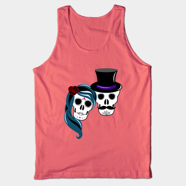 Sugar Skull Lovers Tank Top by zoddie